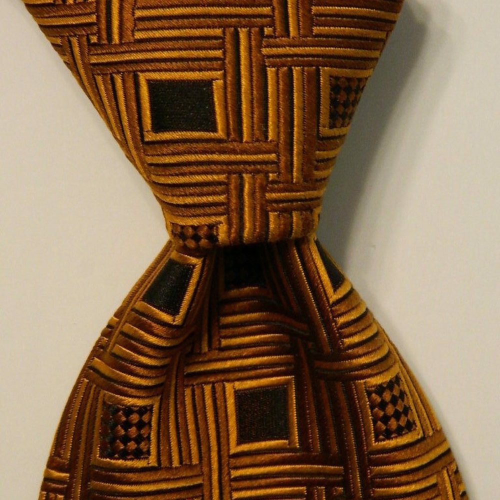 ZILLI 100% Silk Necktie Luxury Designer Geometric